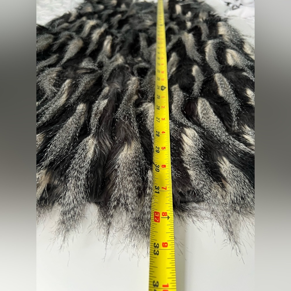 Miami Women’s Faux Fur Motley White/Black Gray Size M - Picture 5 of 8